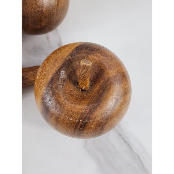 Mid Century Wood Fruit Artificial Food Banana Apple Pear Mango Hand Carved x6 - Picture 7 of 16